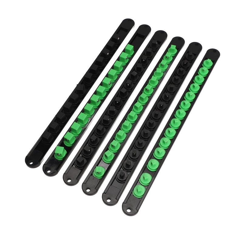 6pcs Socket Organizer 360° Swivel Removable End Cap 1/4 Inch