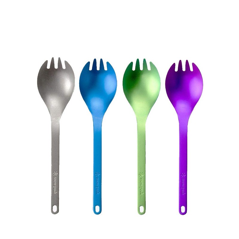 Snow Peak SCT-004 Titanium Spork, Lightweight, Compact for Camping/Backpacking, Eco-Friendly,