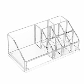 QUINTRA Rectangular Cosmetic Organiser for Transparent Skin Care Products with Graduated Makeup Box Inner Bag (Clear, One Size)