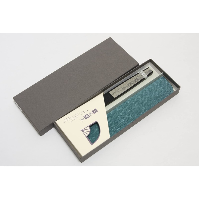 Hasegawa Men's Folding Fan, Kyoto Craftsman, Tailored, Fan Bag Included,