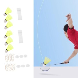 2 Set Badminton Trainer Tools,Trainer Tennis Indoor,Self Training, Practice at Home,ProfessionalTraining Set with Rebound