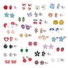 FDCGAS Girls' Earrings - 30 Pairs of Stainless Steel Stud