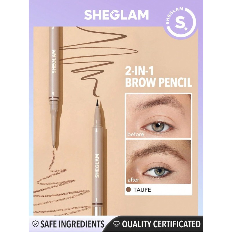SHEGLAM Dual-Sided Eyebrow Pencils Cream Waterproof Long Lasting Eye brow