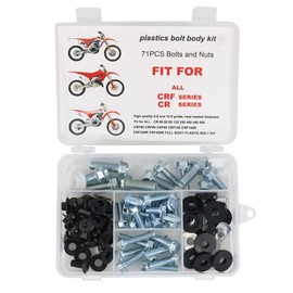 Xitomer Aftermarket 71 PCS Bolt Kit, Fit for CRF250L/CRF1000l/CRF150R/CRF250R/CRF450R/CRF450RX Fit for CR 60/80/85/125/250/450/480/500 /, Plastic Body Bolt Kit Fenders Seat Shrouds