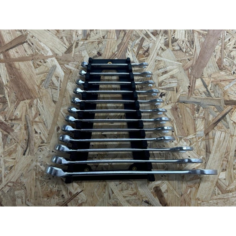 Combination Spanner and Ring Spanner Holder for Tool Wall Mounting