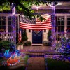 JMEXSUSS 2 Pack Red White and Blue Solar Lights, Each