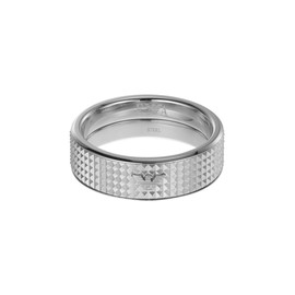 EMPORIO ARMANI Men's Stainless Steel Band Ring, EGS298804010, Stainless Steel, No Gemstone