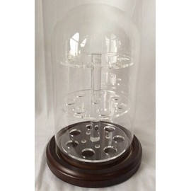 anbcollectibles Glass Dome with Acrylic 21 Marble Display Insert #305mh