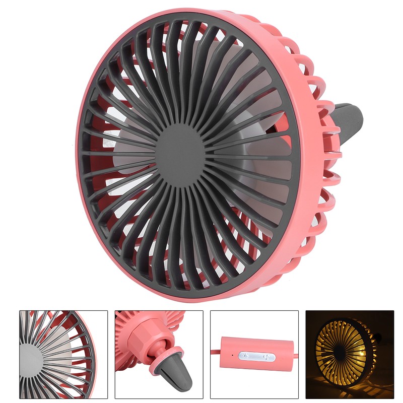 5V 5W 360 Degrees Adjustable Air Outlet USB Car Fan