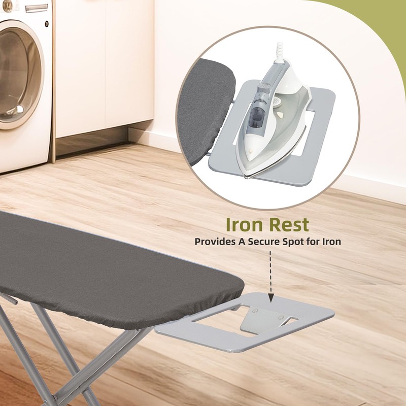 Storageideas Ironing Board 48" x 15" with Iron Holder, Adjustable