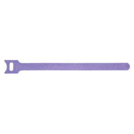 8 Inch Purple Hook and Loop Tie Wrap - 50 Pack