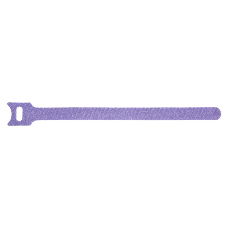 8 Inch Purple Hook and Loop Tie Wrap - 50