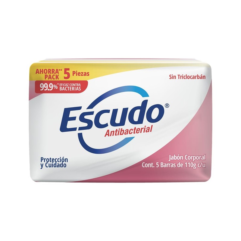 Escudo Jabón en Barra, Protección/Cuidado, color Rosa, 110 gr, Paquete