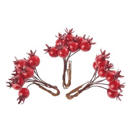 DPI Rose Hip Pick, Pack of 3, 10 cm, Rose Hips, Decoration, Christmas Decoration, Fir Tree, Nature, Nostalgia, Vintage