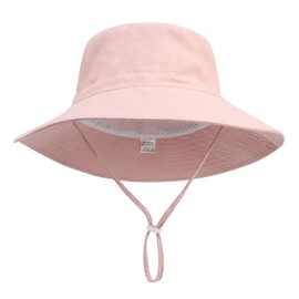 Tidyworm Baby Hat, Summer, UV Protection, Sun Hat, Baby Hat, Wide Brim, Kids Hat, Cap, Boys, Girls, Bucket Hat, Sun Hat, Sunscreen, UV Protection, Pink