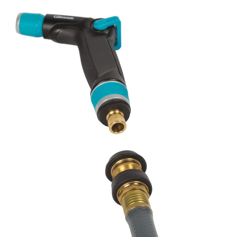 Gilmour Female Hose Quick Connector with Auto Shut Off, Brass