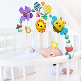 Baby Stroller Arch Toys, Car Seat Toys,Bouncer Toy Bar/Mobile for Bassinet,Adjustable Baby Hanging Toys Fit for Crib Bed,Stroller,Car Seat, Toy Chair.S-19(Butterfly)