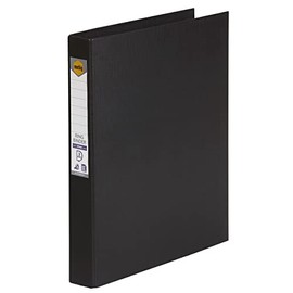 Marbig 3D PE Linen Binder, 25 mm, Black