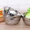 Operitacx 4pcs Double Layer Stainless Steel Bowls Bowls Non- Snack