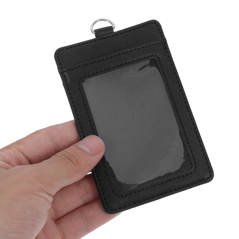 TEHAUX 2pcs Pu Card Sleeve Id Badge Holder for Office