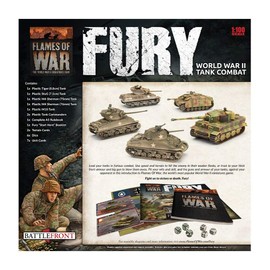 Flames of War Fury: World War II Tank Combat (FWBX10) Starter Set (1x Tiger, 1x StuG, 2x Sherman, 1x M10)