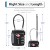Fosmon TSA Approved Cable Luggage Locks, (1 Pack) Re-settable Easy