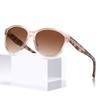 CARFIA Clear Pink Cateye Polarized Sunglasses for Women UV Protection,
