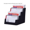Deflecto 4 Tier 4 Pocket Landscape Business Card Holder Black