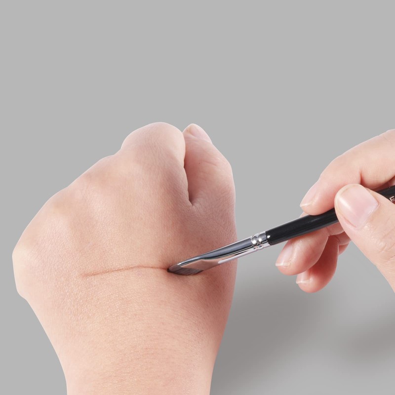 Fine Arc Eyeliner Brush, Flat Eyebrow Brush by Enzo Ken,