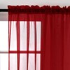 SpaceDresser - Cortinas transparentes de 4 paneles rojas de 208