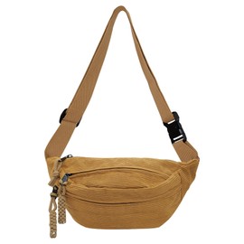 XSDSLS Kord Bum Bag, Waist Bag, Shoulder Bag for Men and Women, Crossbody Adjustable Belt Bag, Running Belt for Climbing, Travel, Hiking, Cycling, Gym, Holiday, Walking, ochre, Fashion