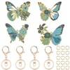 SOFPLATE 1 Box 4 Pack Butterfly Keychains Bulk Party Favors