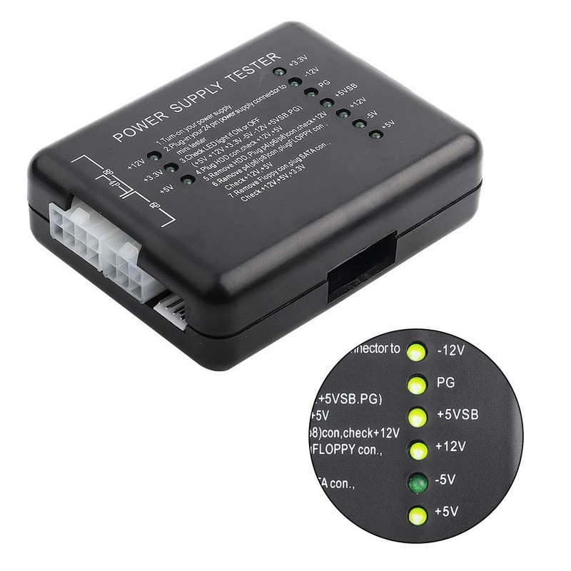 Power Supply Tester Checker, Computer Power Supply Tester Checker Power