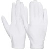 12 Pairs White Cotton Gloves Cloth Serving Gloves for Eczema