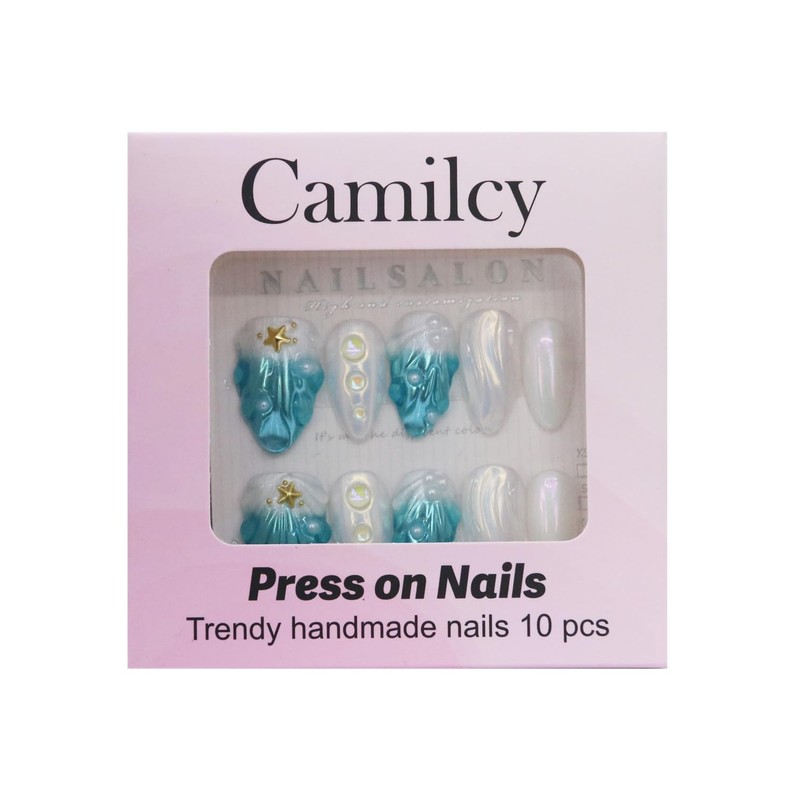 CAMILCY Press on Nails Handmade Nails Luxury Reusable Fake Nails