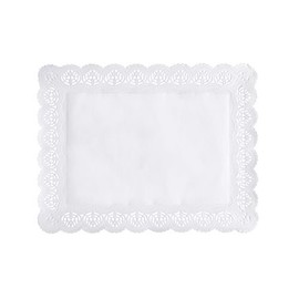 100 Spitzenpapiere eckig 34 cm x 26 cm weiss