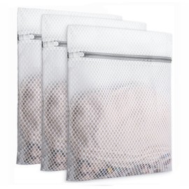 Aieve 3 PCS Honeycomb Mesh Laundry Bags, 12 x 16 Inch Durable Washing Bag for Smalls, Clothing, Footgear, Travel Storage Organize Bag (3 Medium)