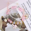 FourFine 4pcs Cute Couples Bracelets Keychains Set Elastic Stretch Lovely
