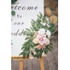 BMQDSM Wedding Welcome Signs Floral(Pack of 2)，Wedding Arch Flowers for