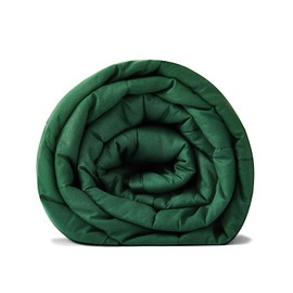 RelaxBlanket King Size Weighted Blanket | 80''x90'',25lbs | for Single or Double | Premium Cotton Material with Glass Beads | Dark Green