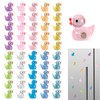 50pcs Mini Resin Duck Fridge Magnets, Luminous Magnetic Tiny Duck