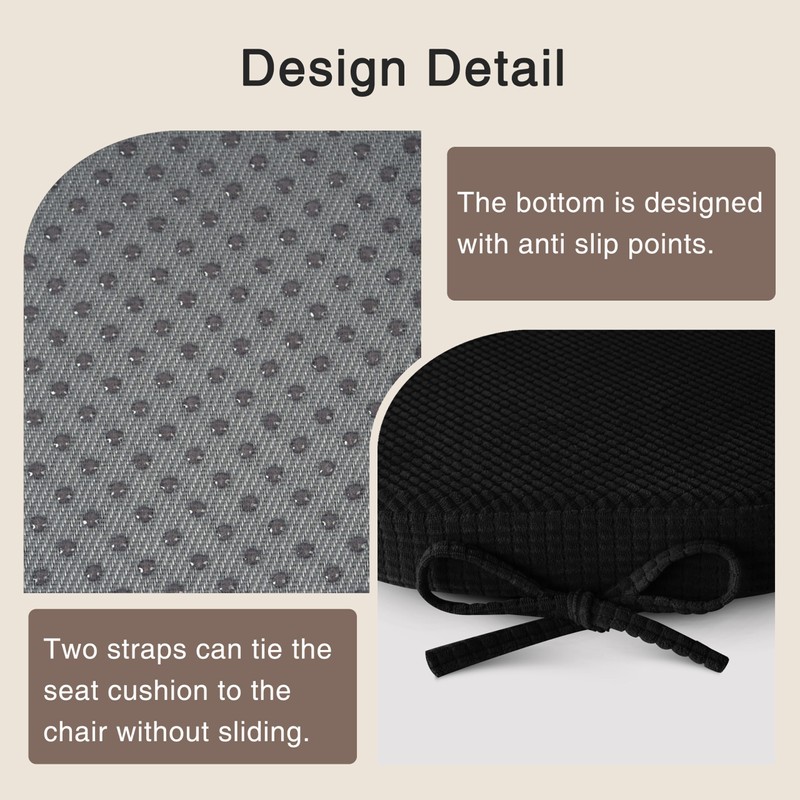 OVOV Windsor Chair Cushions for Dining Chairs Set of 2