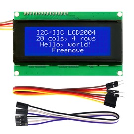 FREENOVE I2C IIC LCD 2004 Module, TWI Serial 20x4 Display, Compatible with Arduino Raspberry Pi Pico ESP32 ESP8266