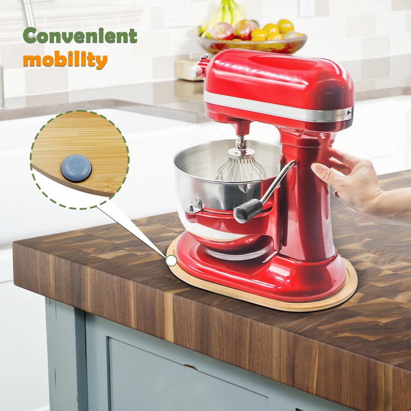 Bamboo Mixer Slider Compatible with Kitchen aid Bowl Lift 5-8