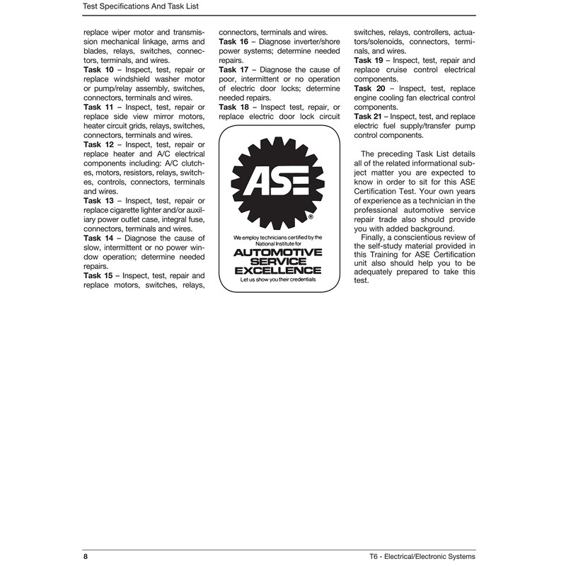 ASE T6 Test Prep: Electrical/Electronic Systems (Motor Age Training)