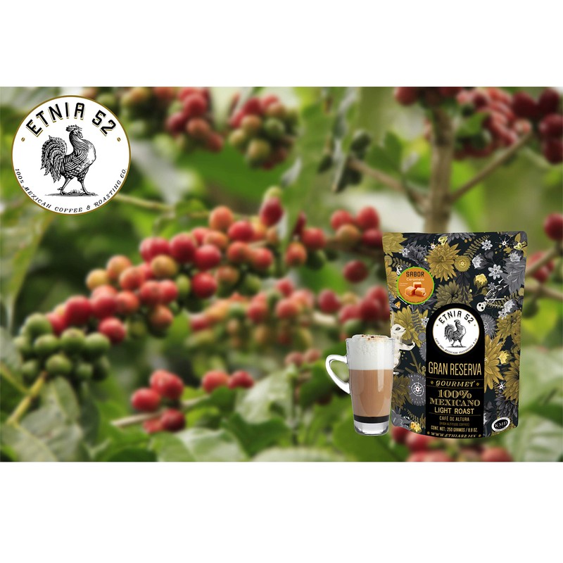 Etnia 52, Café de Altura Sabor Caramelo, Tueste Medio, Molido,