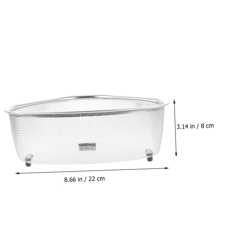 COHEALI Triangular Sink Drain Basket Fine Mesh Sink Strainer with