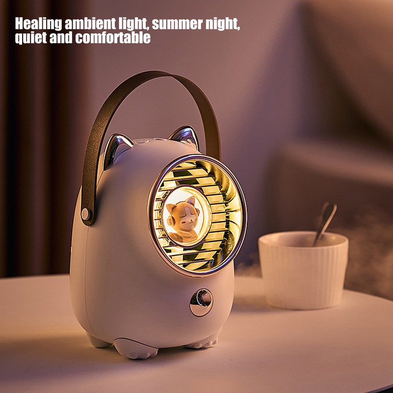 Air Conditioner Fan Multifunctional Portable 350ml Humidifying Spray Usb Rechargeable