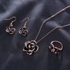 TOEECY Rose Jewellery Set for Women and Girls Camellia Flower