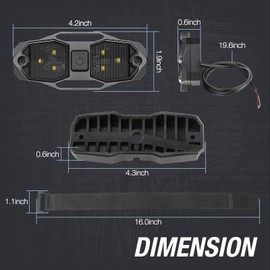 ACEC SHOP UTV - Luz de cúpula universal de 12 V para montaje en barra enrollable, luz interior UTV, luz de cúpula, luz de mapa, luz de cortesía para UTV, Polaris RZR, Ranger SxS, Truck